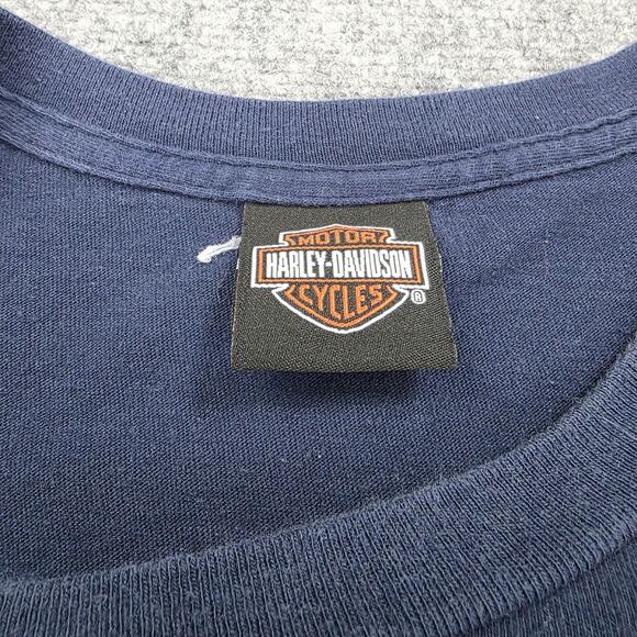Harley-Davidson Shirt Mens 2XL Navy Eagle Graphic Classic Heritage Belize HD - Picture 2 of 13